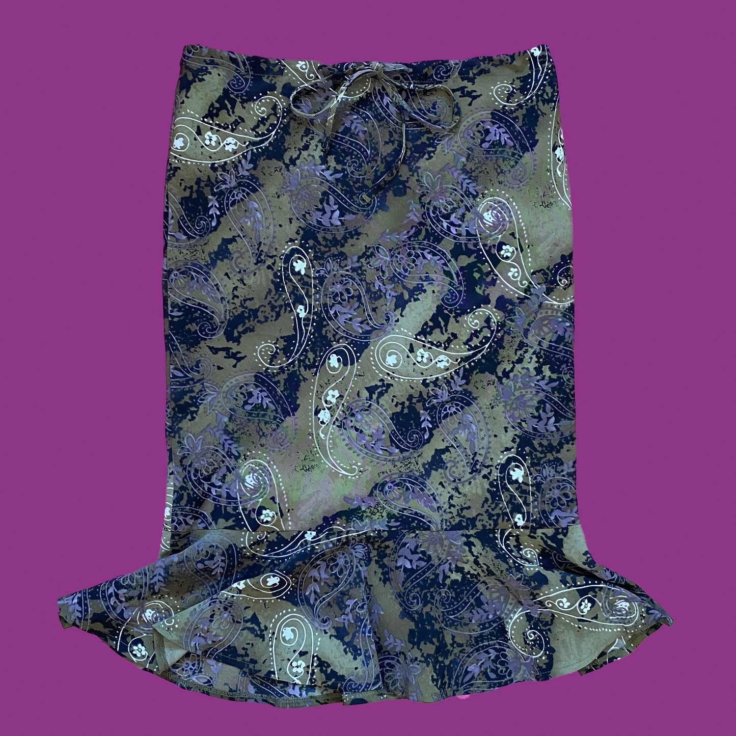 Vintage Y2K Paisley Midi Skirt