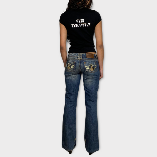Vintage 2000's Model Off Duty Straight Leg Low Rise Jeans (S)