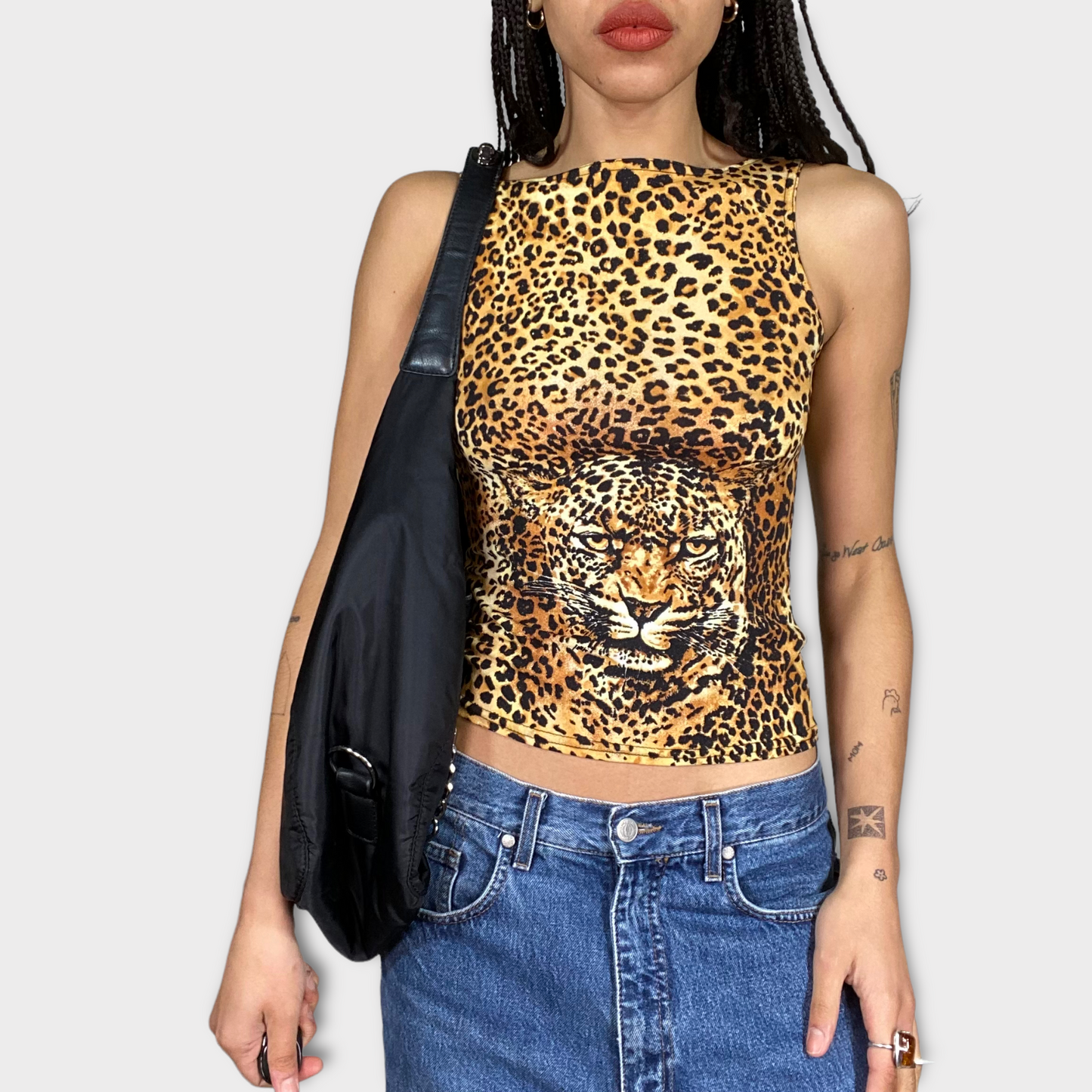 Vintage 00's Model Off Duty Black Nylon Slouchy Geox Shoulder Bag