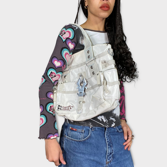 Vintage 2000's George Gina and Lucy White Shoulder Bag