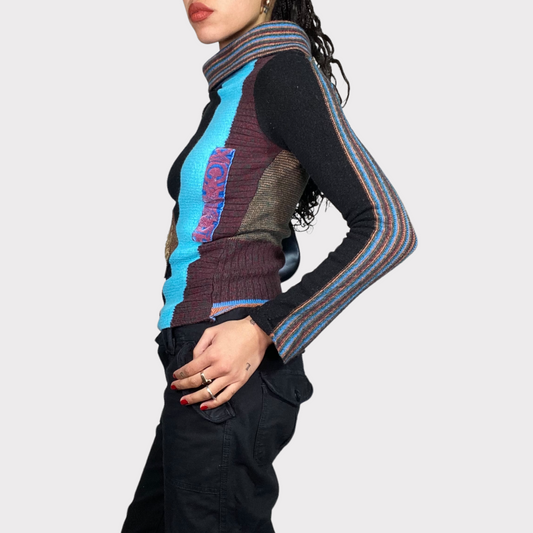 Vintage 2000's Save The Queen Funky Knit Top (S)