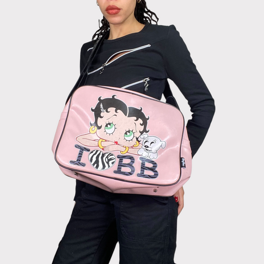Vintage 2000's Iconic Betty Boop Pink and black Big Crossbody Bag
