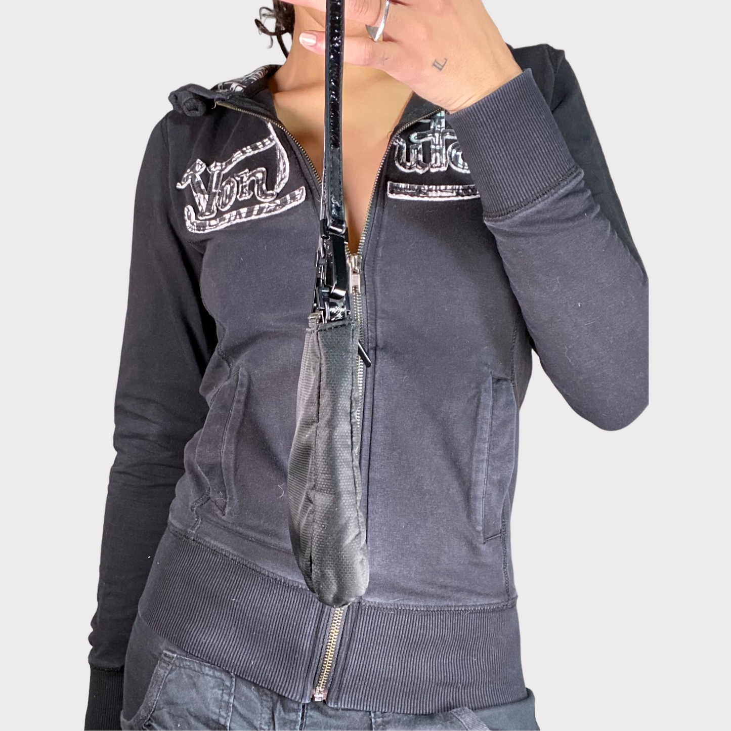 Vintage 2000's Archive Mugler Black Mini Shoulder Bag