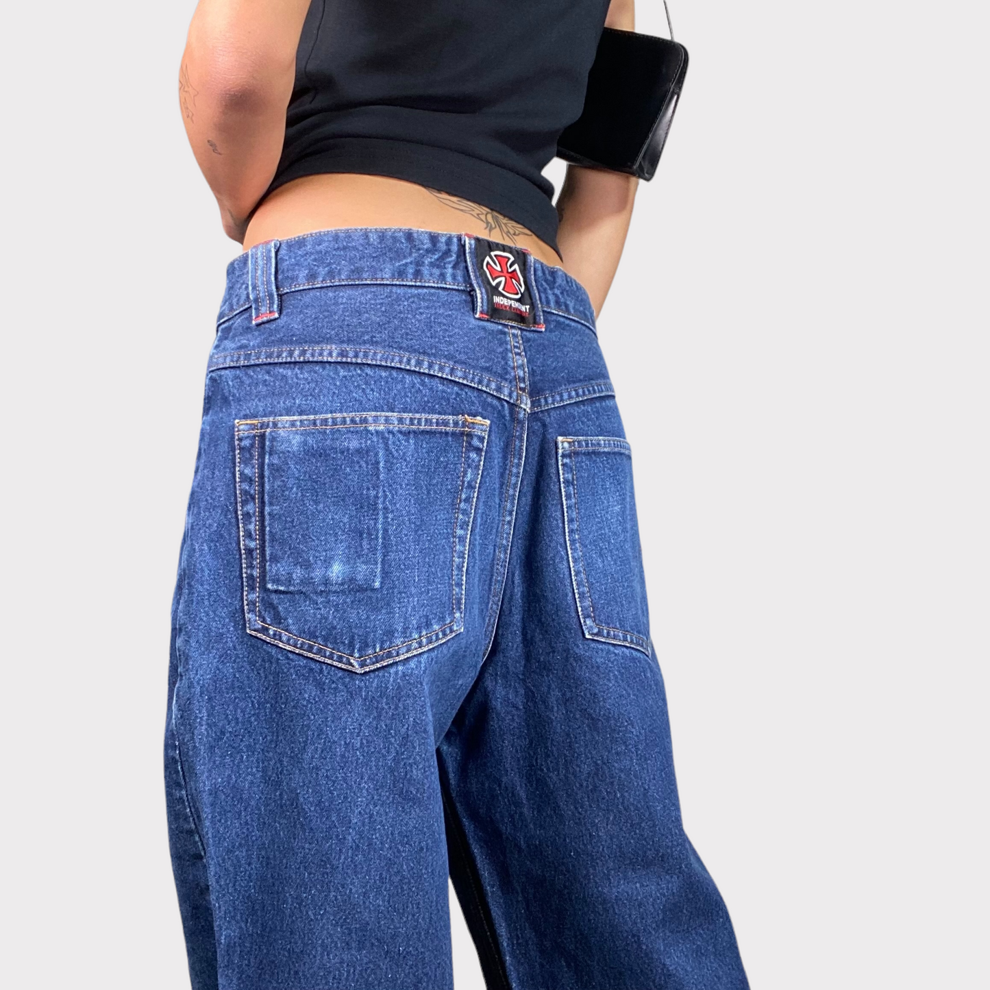 Vintage 90's Skater Dark Washed Oversized Jeans (M)
