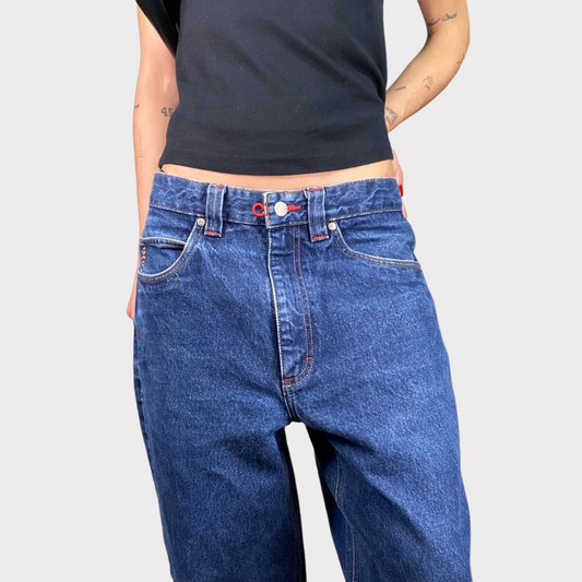 Vintage 90's Skater Dark Washed Oversized Jeans (M)
