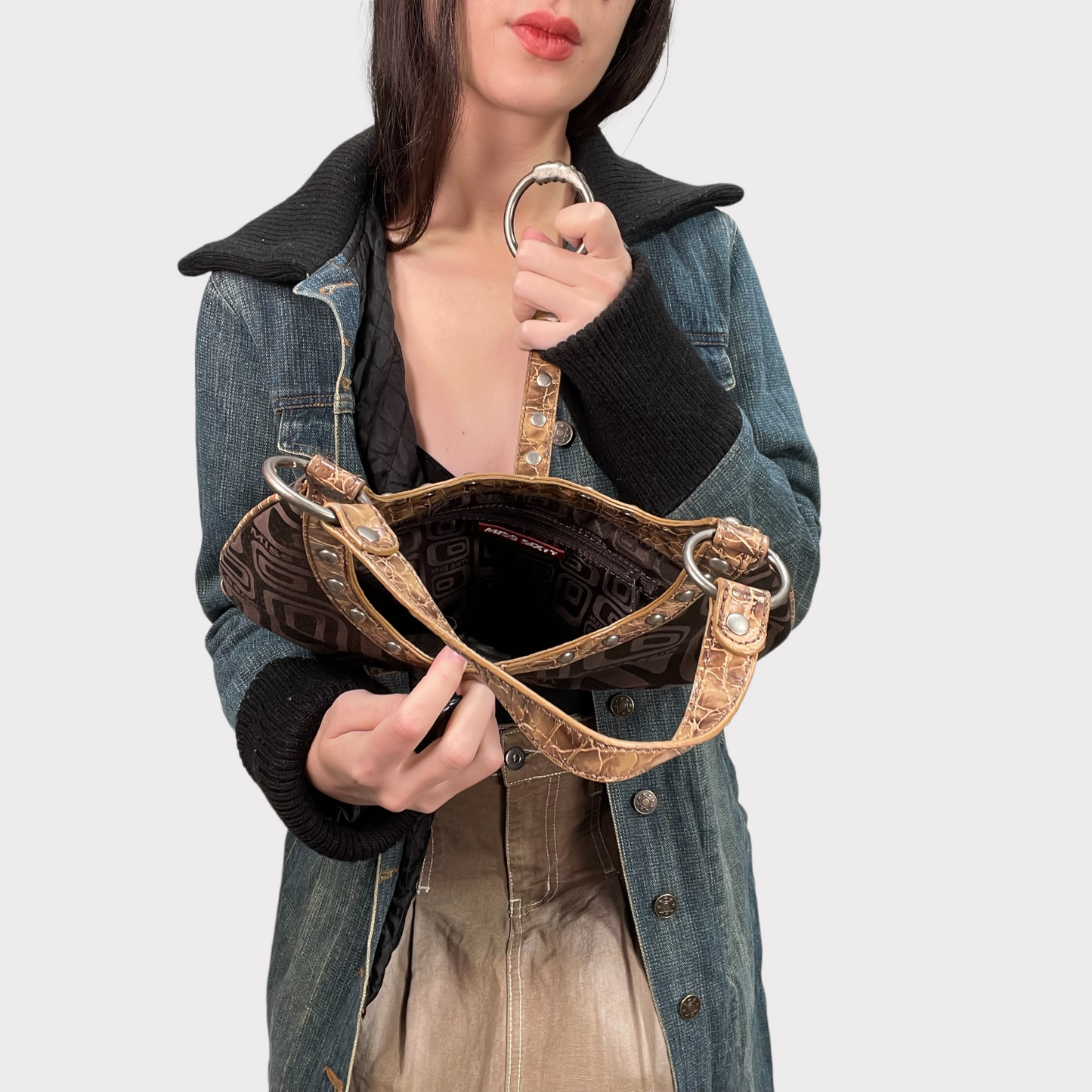 Vintage 2000's Archive Miss Sixty Brown Shoulder bag