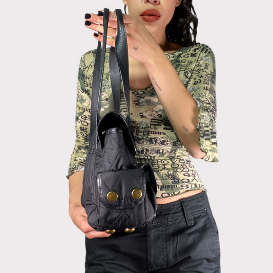 Vintage 2000's Barbour Quilted Bowling Shoulder Bag