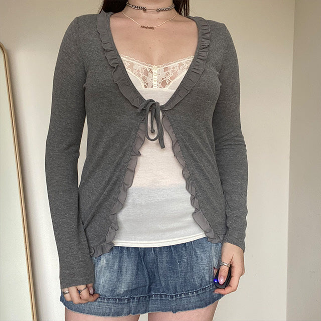 Vintage 90's Fairy Grunge Grey Cardigan (S)