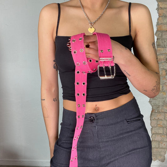 Vintage 2000's Punky Pink Belt with Eyelids