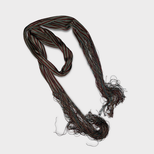 Vintage 2000's Multicolor Striped Skinny Scarf