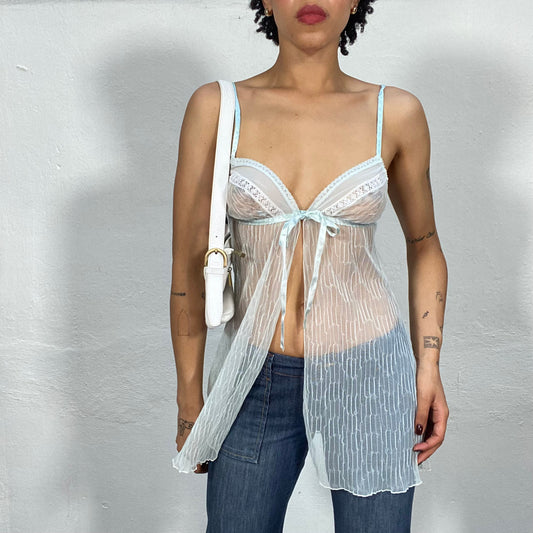 Vintage 2000's Lingerie Baby Blue Bra Dress (S/M)