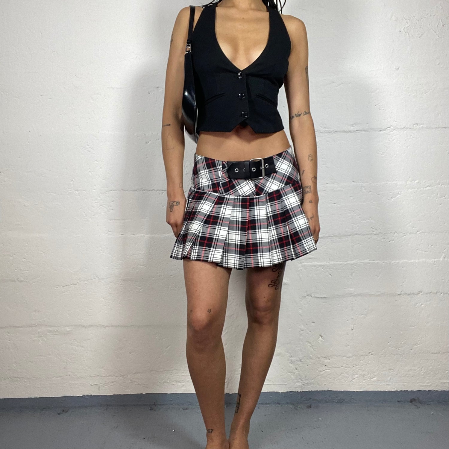 Short Skirt 2000s Flared Skirt Vintage 2000's School Girl Mini