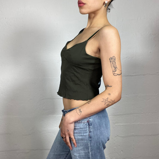Vintage 2000's Classic Khaki Green Cami Top (S)