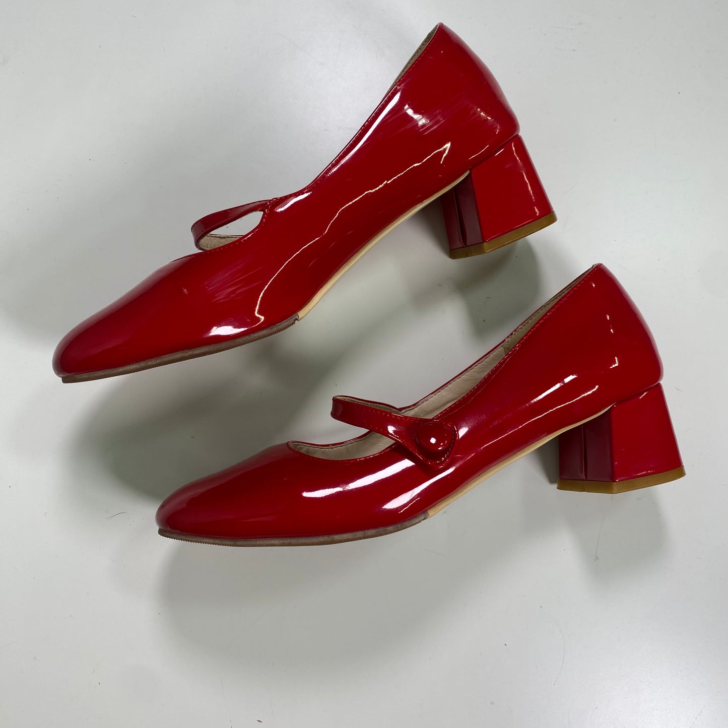 Vintage 2000's Coquette Red Cute Glossy Heels (40)