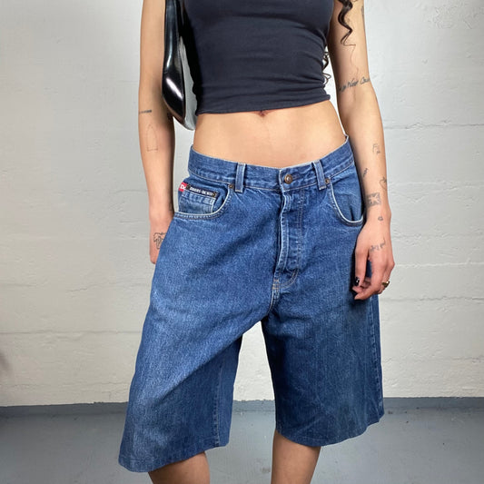 Vintage 2000's Classic Blue Baggy Denim Shorts (L)