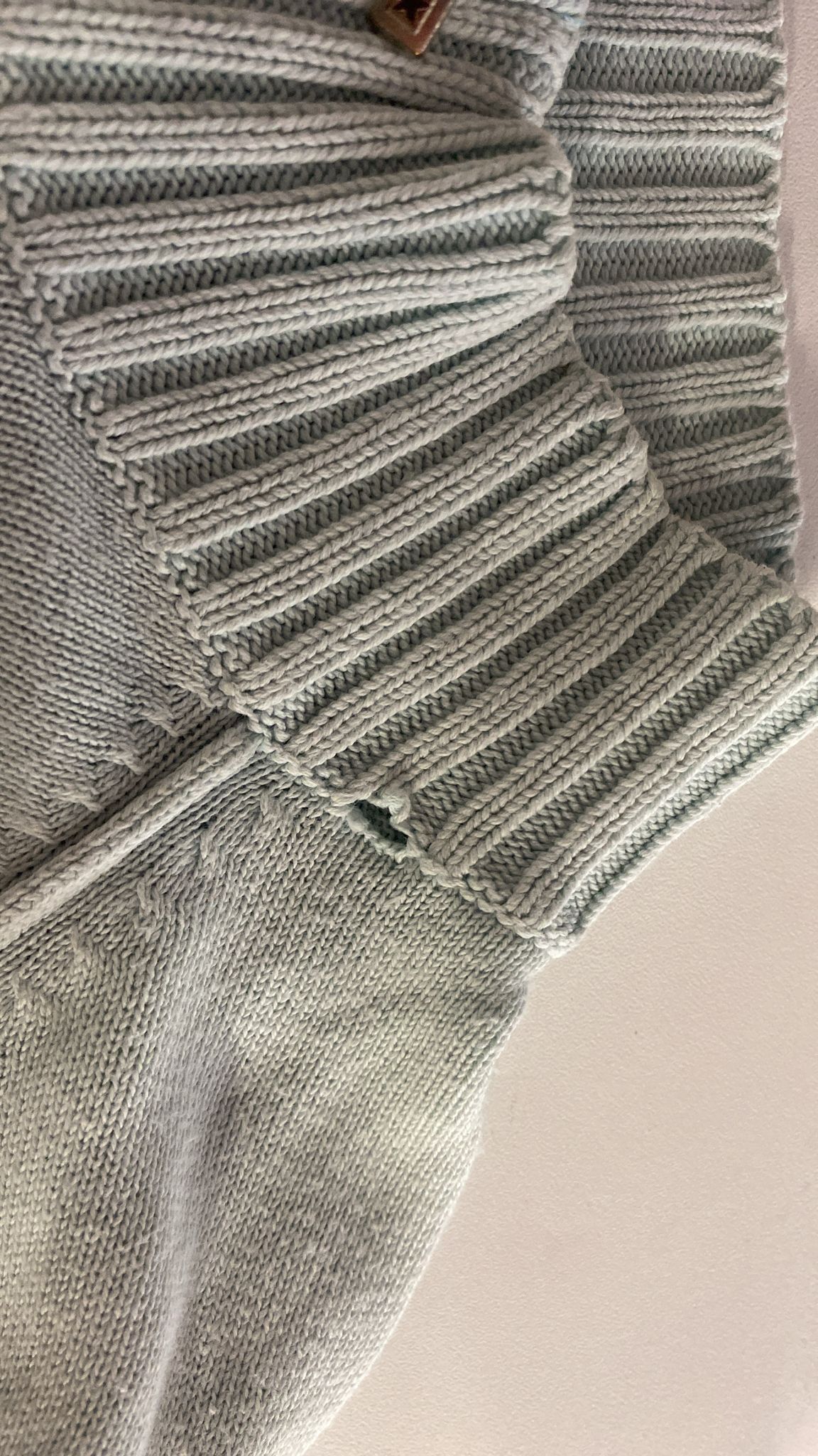 Vintage 2000's Sporty Baby Blue Knitted Zip Up Pullover with 92 Patch Embroidery (M)
