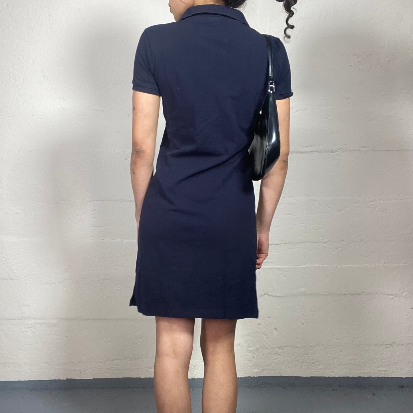 Vintage 2000's Archive Polo Tennis Navy Blue Dress with a Collar (XS)