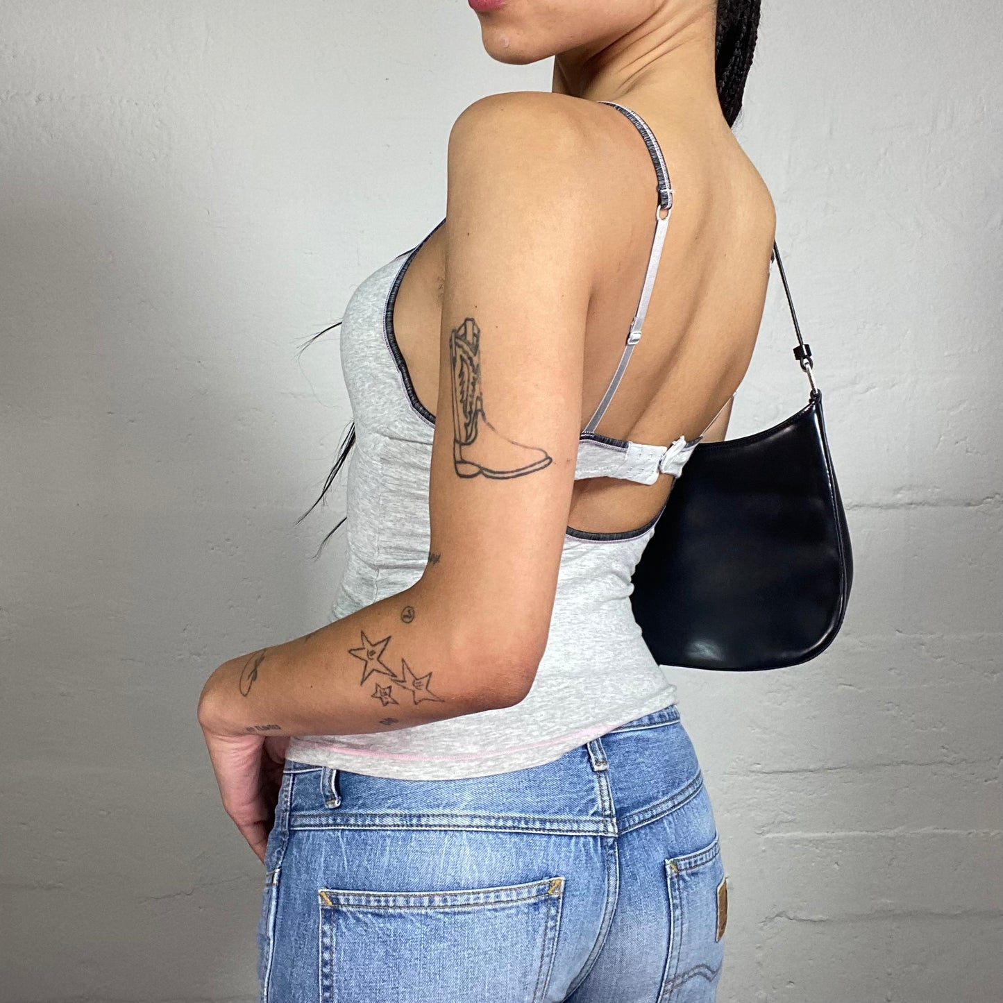 Vintage 2000's Fila Casual Grey Slim Fit Underwear Style Cami Bustier Top (S)