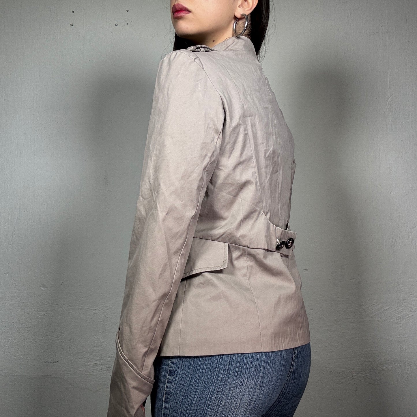 Vintage 2000’s Beige Archive Military Style Hussar Jacket (S)