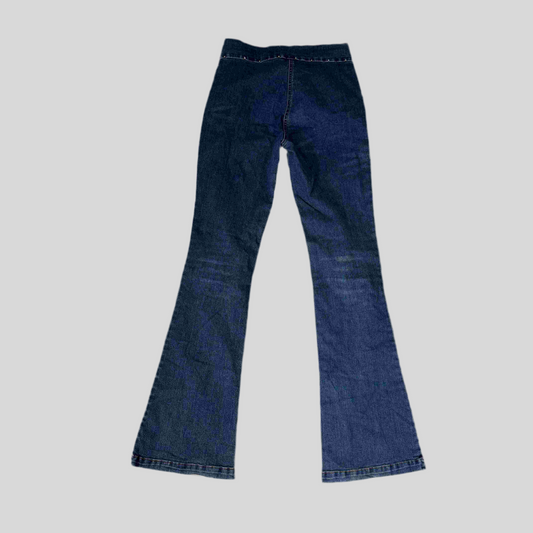 Vintage 90’s Indie Dark Washed Denim Flared Pants (S)