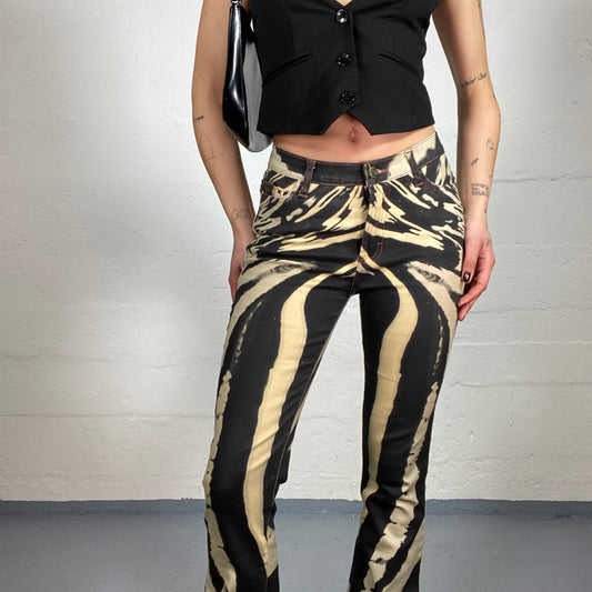 Vintage 2000’s Just Cavalli Glamorous Animal Print Slim Fit Middle Waist Pants (M)