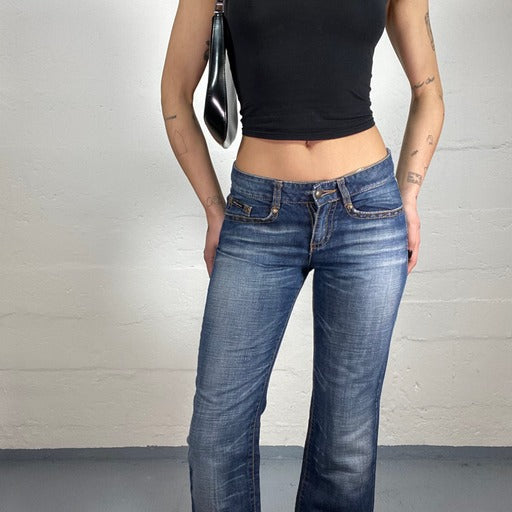 Vintage 90’ Calvin Klein Streetwear Low Waisted Straight Fit Jeans (S)