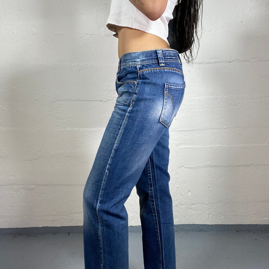 Vintage 2000’s Miss Sixty Casual Downtown Girl Low Waisted Washed Off Effect Flared Jeans (M)