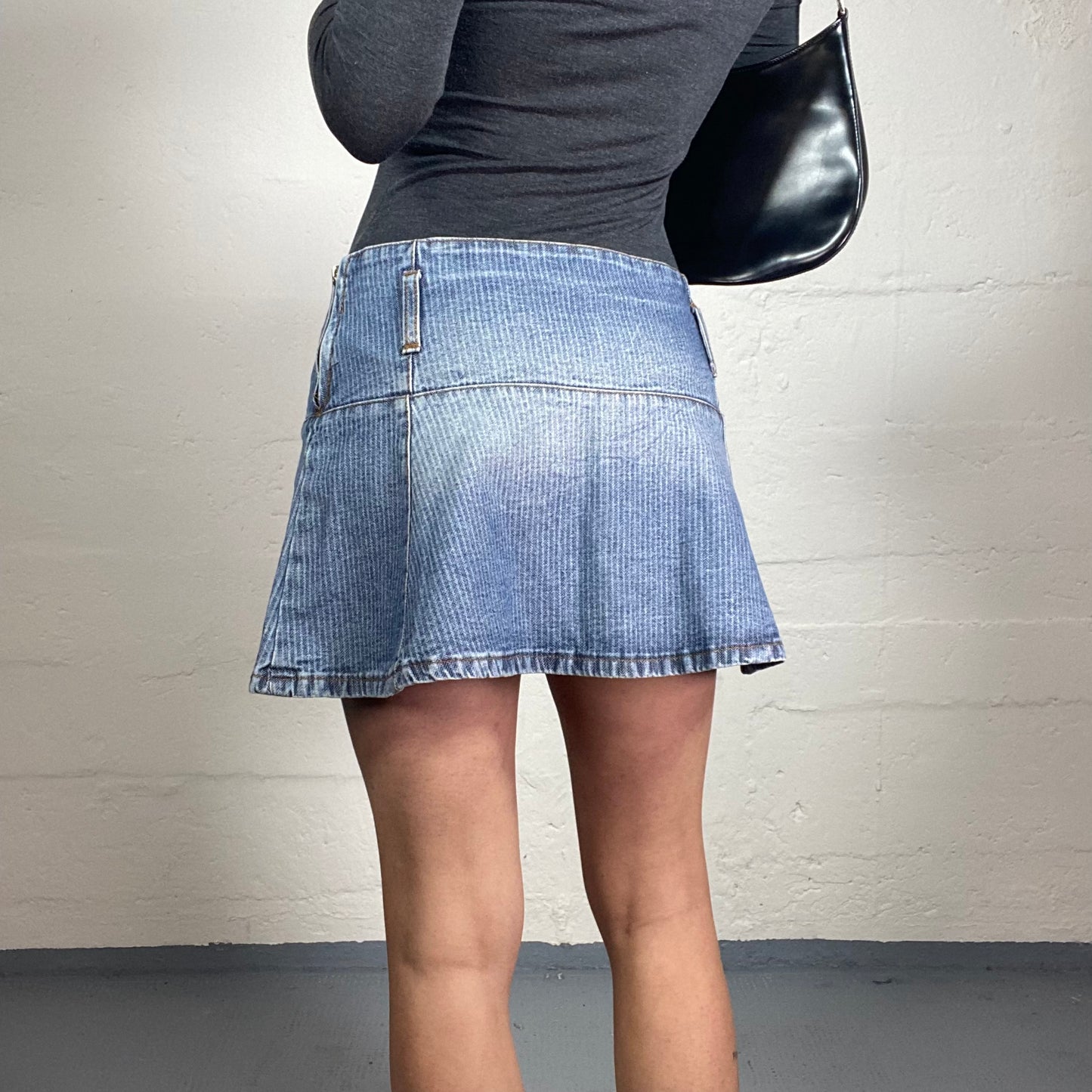 Vintage 2000's Tennis Girlie Light Denim Mini Skirt (S)