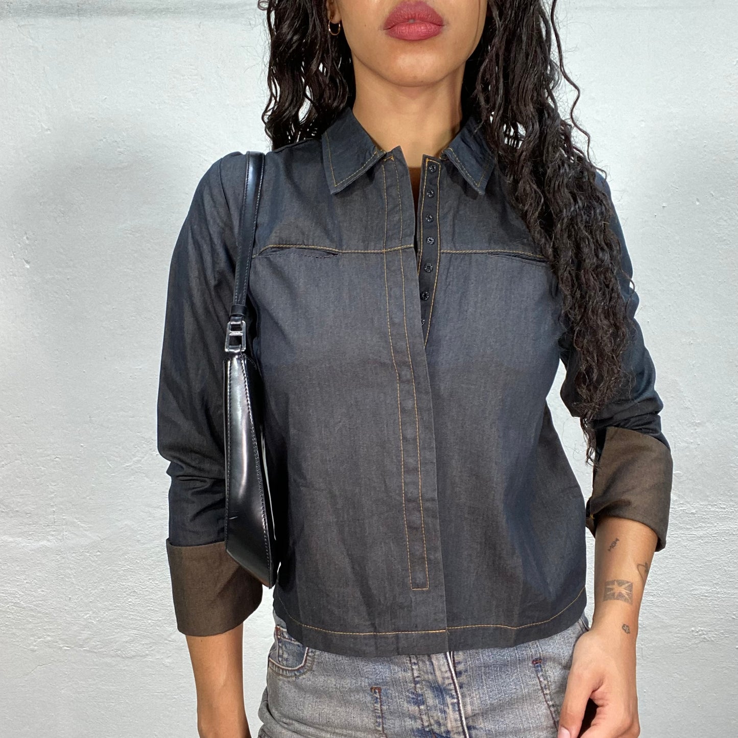 Vintage 2000's Archive Dark Denim Light Jacket (M/L)