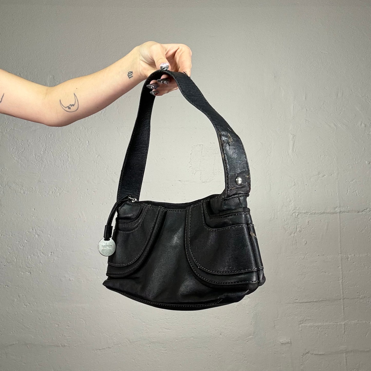 Vintage 90s Model Off Duty Black Mini Shoulder Bag