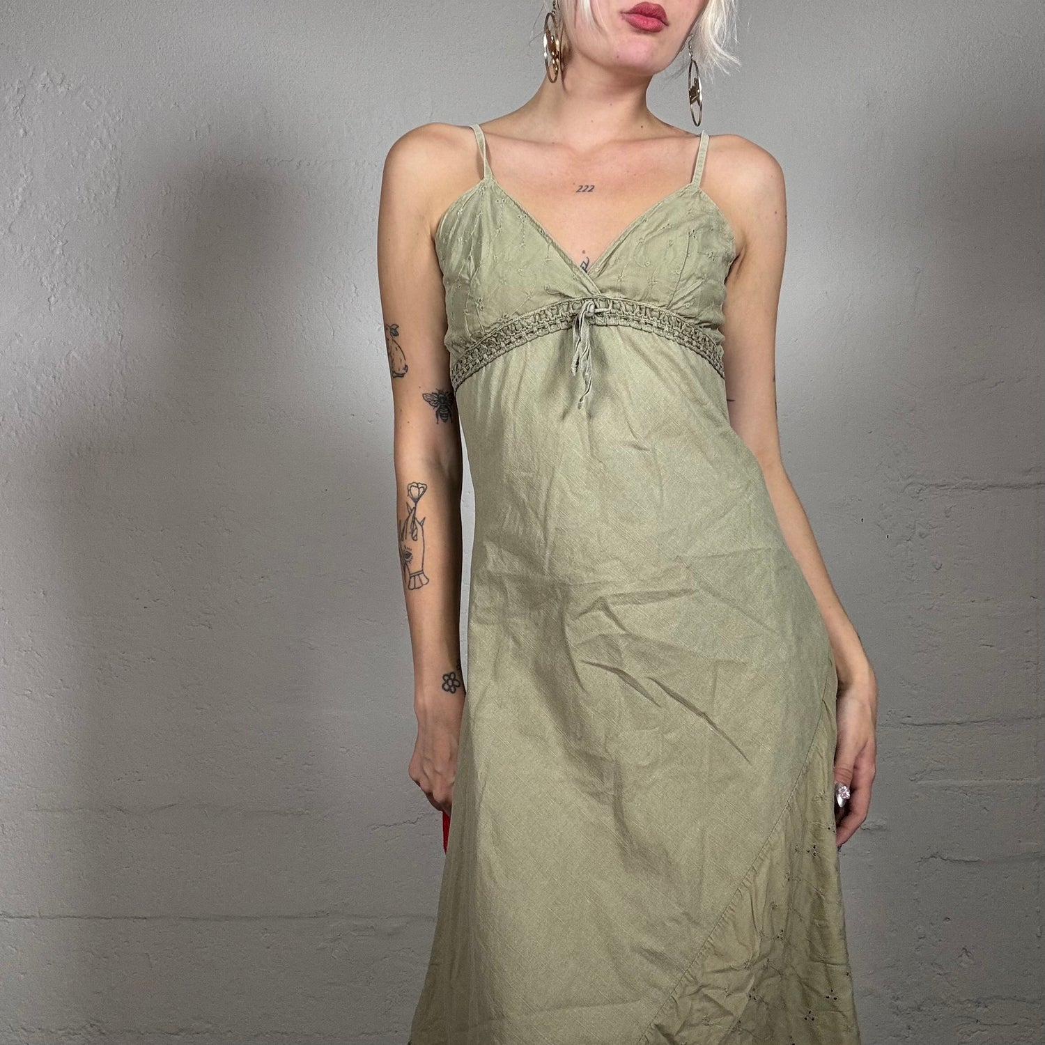 Olive green midi dress hotsell