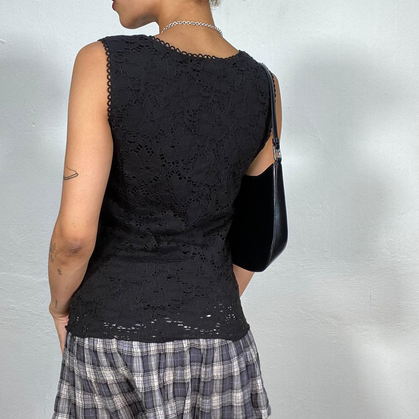 Vintage 2000's Ballet Black Lace Top with Grim (M/L)