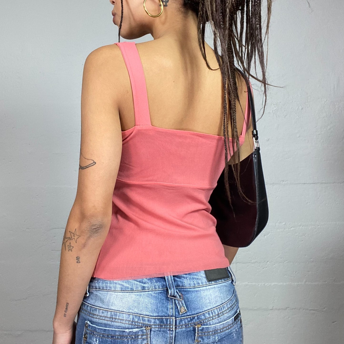 Vintage 2000's Clueless Pink Wrapped Blouse (S)