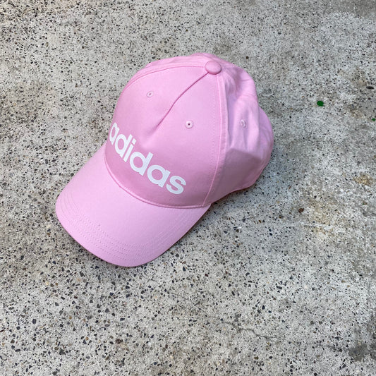 Vintage 2000's Adidas Pink Cap with White Logo Print