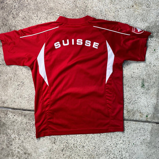 Vintage 90's Sporty Suisse Team Red Shirt (M)