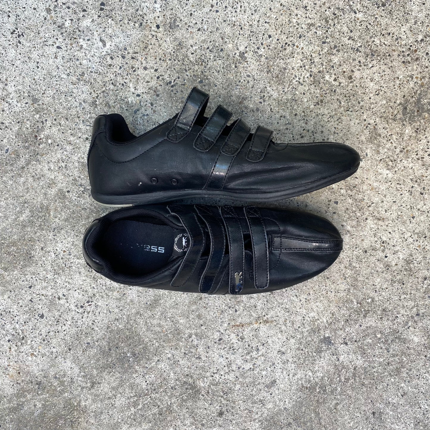 Vintage 2000's Airness Black Sneakers with Velcro Straps (38)