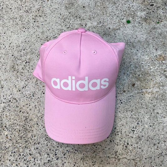 Vintage 2000's Adidas Pink Cap with White Logo Print