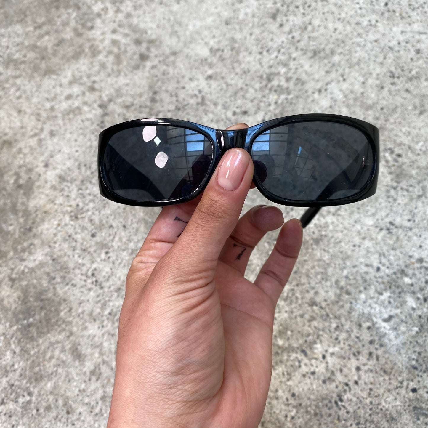 Vintage 90's Black Raver Sunglasses