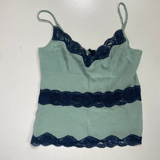 Ballet Blue Top with Lace Trim Detail (S)