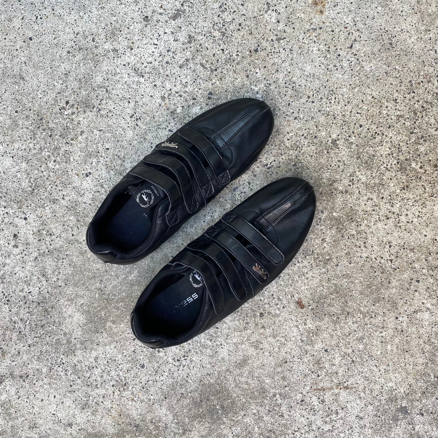 Vintage 2000's Airness Black Sneakers with Velcro Straps (38)