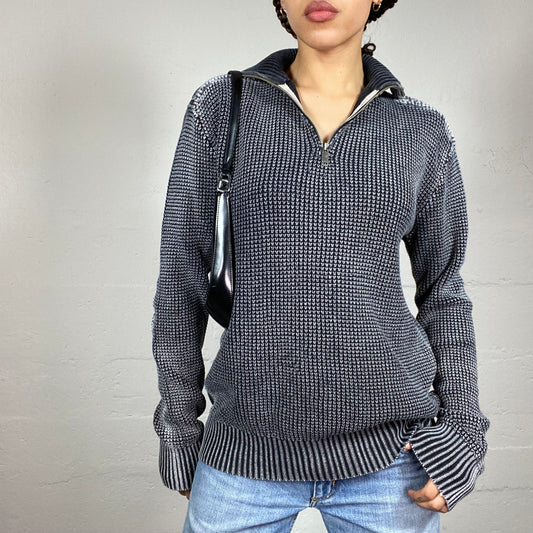 Vintage 90's Joey Classic Grey Half Zip Up Pullover (S/M)