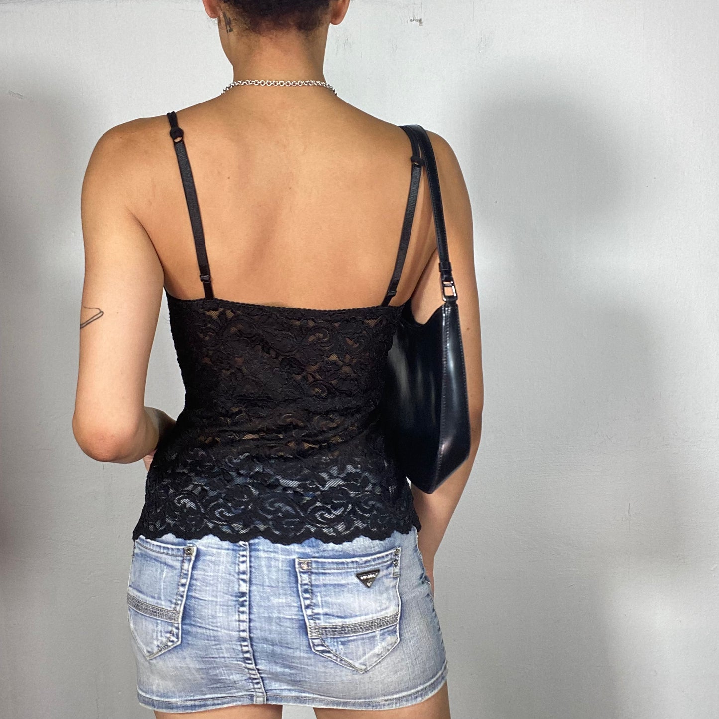 Vintage 90's Ballet Black Lace Cami Top (S)