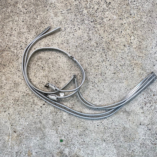 Vintage 2000's Funky Silver Thin Double Belt