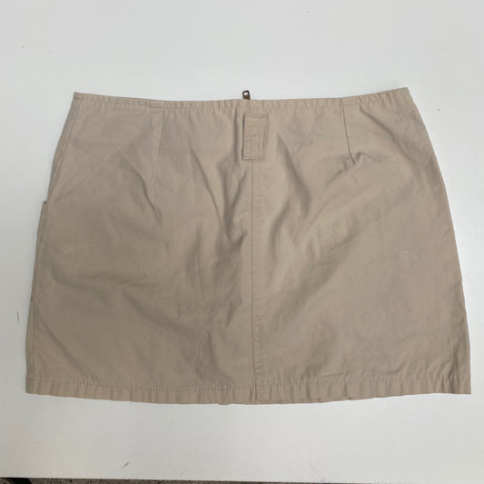 Vintage 90's Streetstyle Beige Mini Micro Cargo Skirt (S)