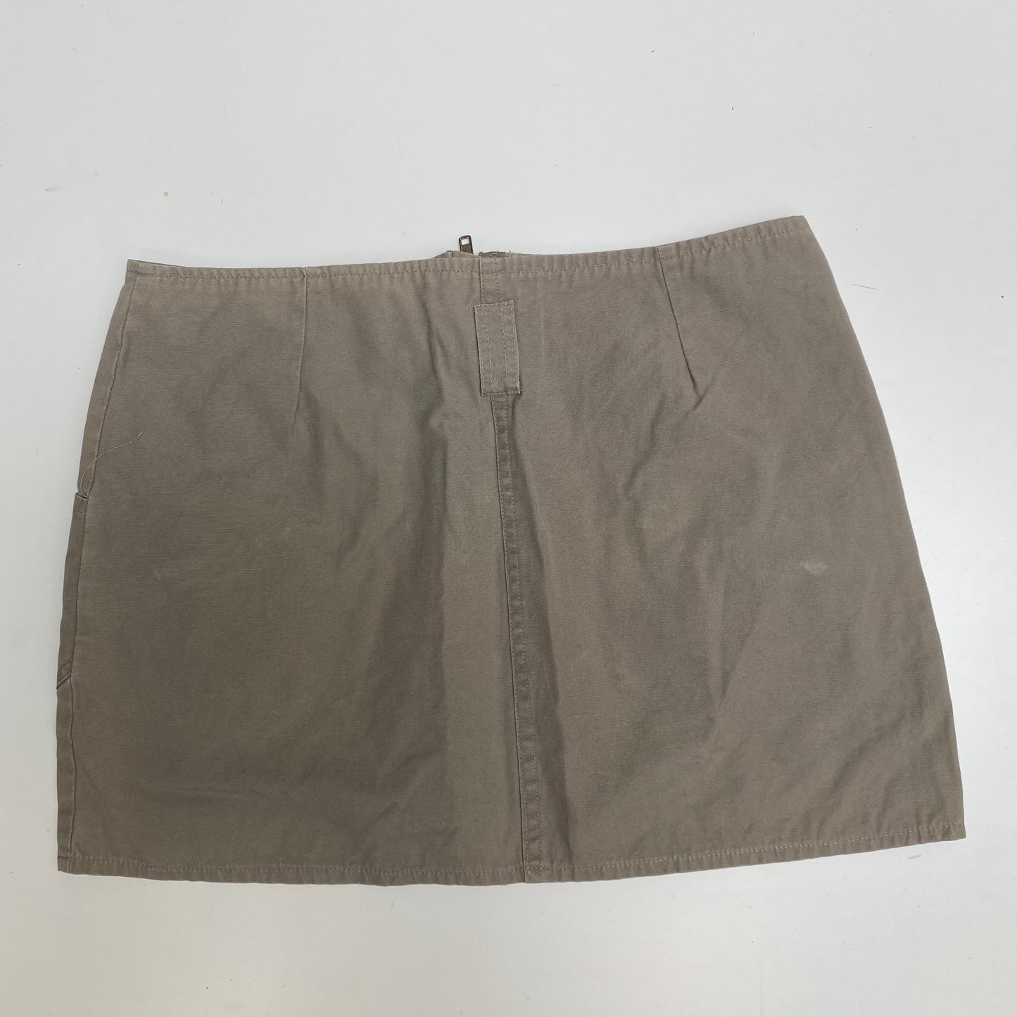 Vintage 90's Streetstyle Khaki Mini Micro Cargo Skirt (S)