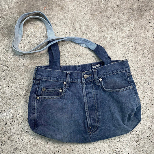 Vintage 2000's Funky Jeans Pants Shoulder Bag