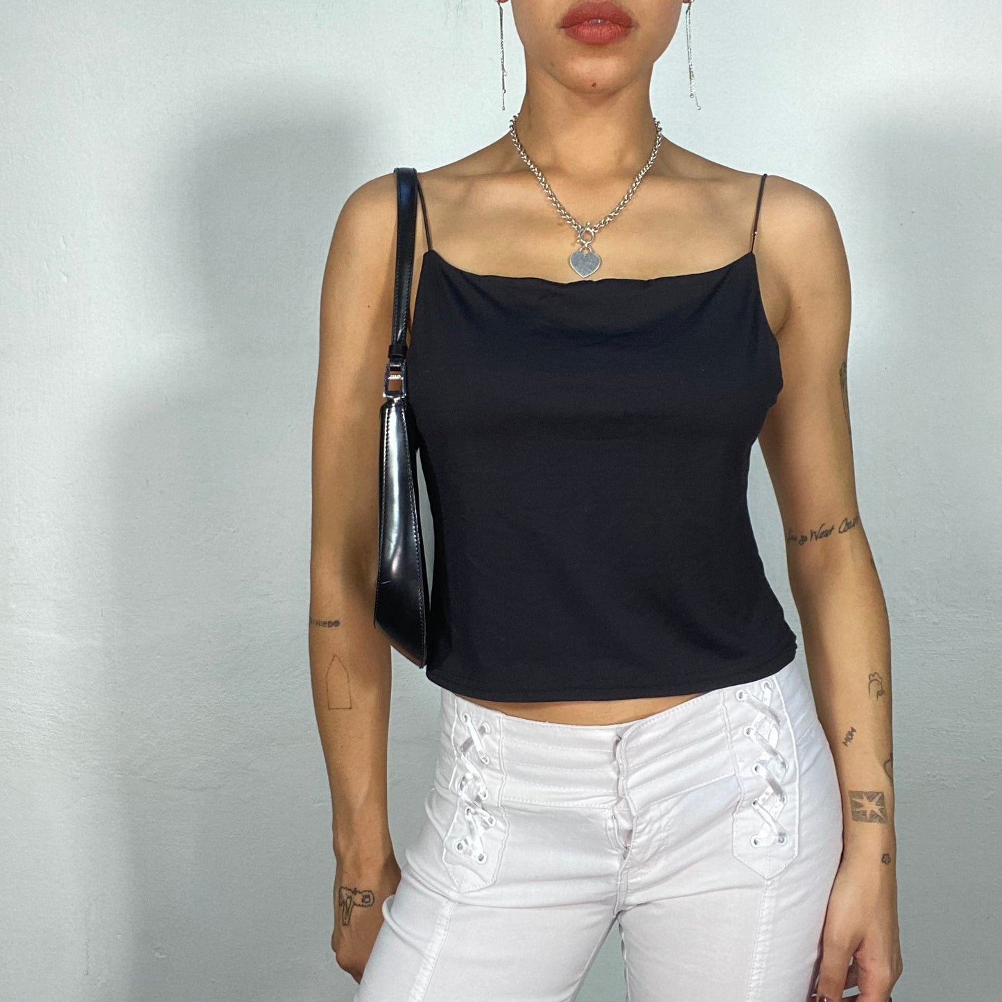 Vintage 90's Club Wear Black Backless Top (M)