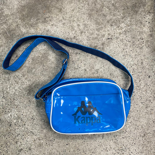 Vintage 2000's Kappa Sky Blue Glossy Cross Body Bag
