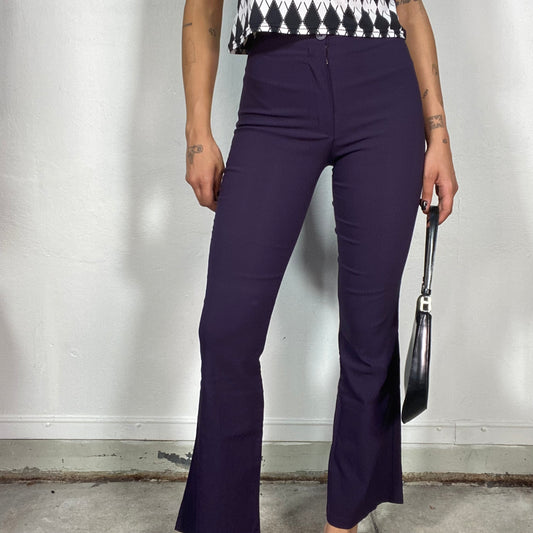 Vintage 2000's Funky Purple Flared Pants (S)