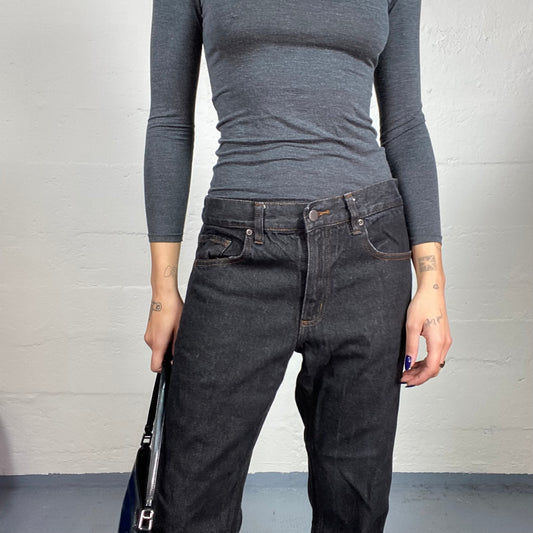 Vintage 2000's Archive Grey Low Waist Denim with Baggy Cut (L)